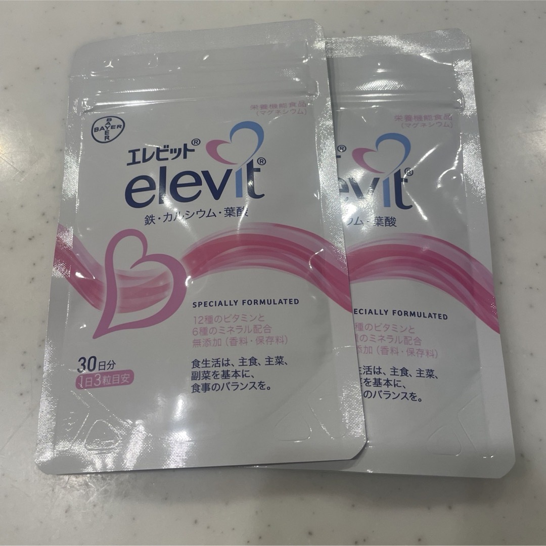 Bayer(バイエル)の葉酸サプリメントエレビット elevit 30日分×2 食品/飲料/酒の健康食品(その他)の商品写真