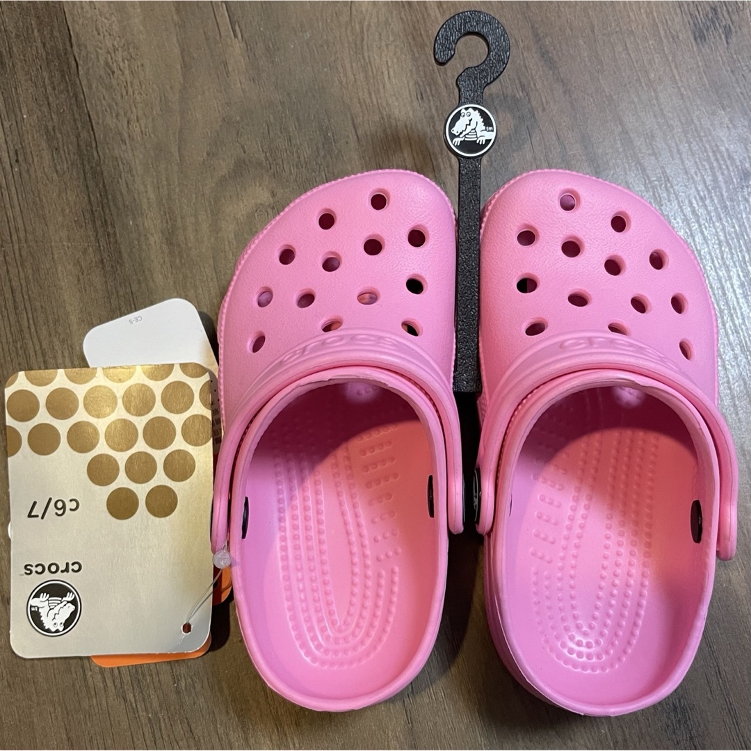 crocs(クロックス)のクロックス　ピンク　13㎝ キッズ/ベビー/マタニティのベビー靴/シューズ(~14cm)(サンダル)の商品写真