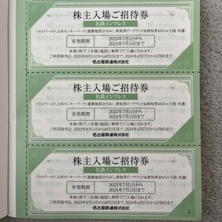 名古屋鉄道 株主優待 名鉄インプレス 入場招待券3枚(その他)