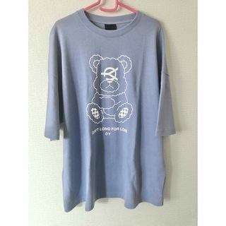 オーワイ(OY)のOY オーワイ OLD BEAR クマ 熊 Tシャツ ブルー 韓国ブランド(Tシャツ(半袖/袖なし))