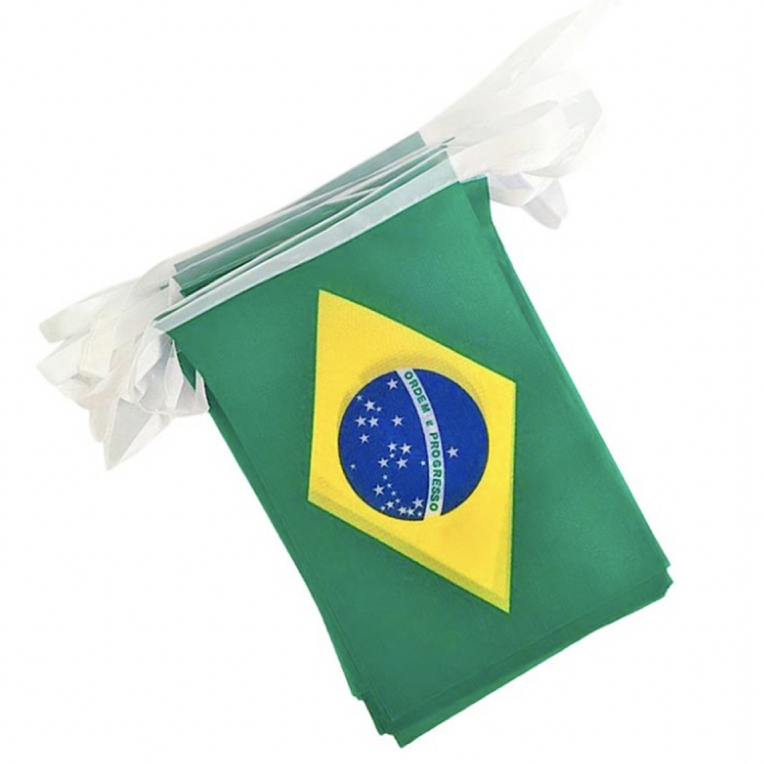 ブラジル　国旗　旗　万国旗　フェス　イベント　パーティー　誕生日　Brazil ハンドメイドのパーティー(その他)の商品写真