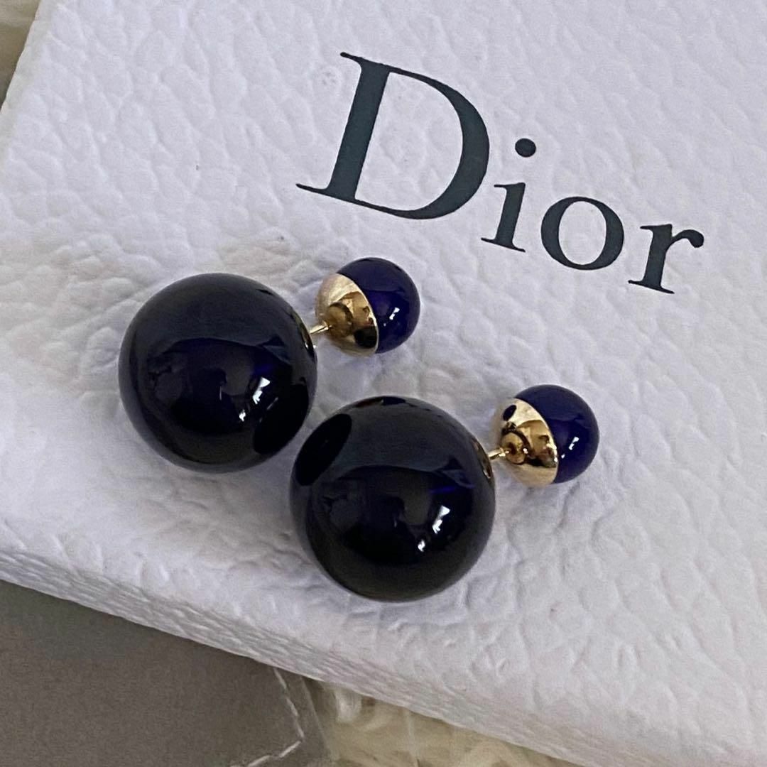 Christian Dior(クリスチャンディオール)の【美品】Dior ディオール トライバル ボール ピアス ゴールド ブルー レディースのアクセサリー(ピアス)の商品写真