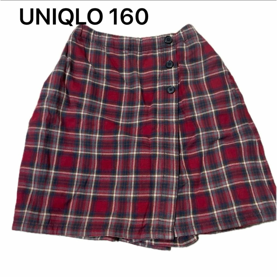 UNIQLO(ユニクロ)のUNIQLO ユニクロ　キュロット　チェック柄 キッズ/ベビー/マタニティのキッズ服女の子用(90cm~)(スカート)の商品写真