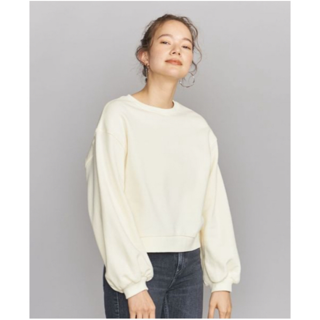 BEAUTY&YOUTH UNITED ARROWS(ビューティアンドユースユナイテッドアローズ)の 新品オフホワイト　スウェット レディースのトップス(トレーナー/スウェット)の商品写真