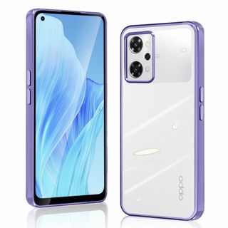 【サイズ:OPPOReno7A/9A_色:パープル】OPPO Reno9 A ケ(その他)