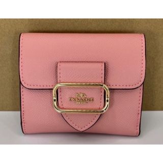 コーチ(COACH)の【新品・未使用】　coach 折財布　ピンク　モーガン(財布)