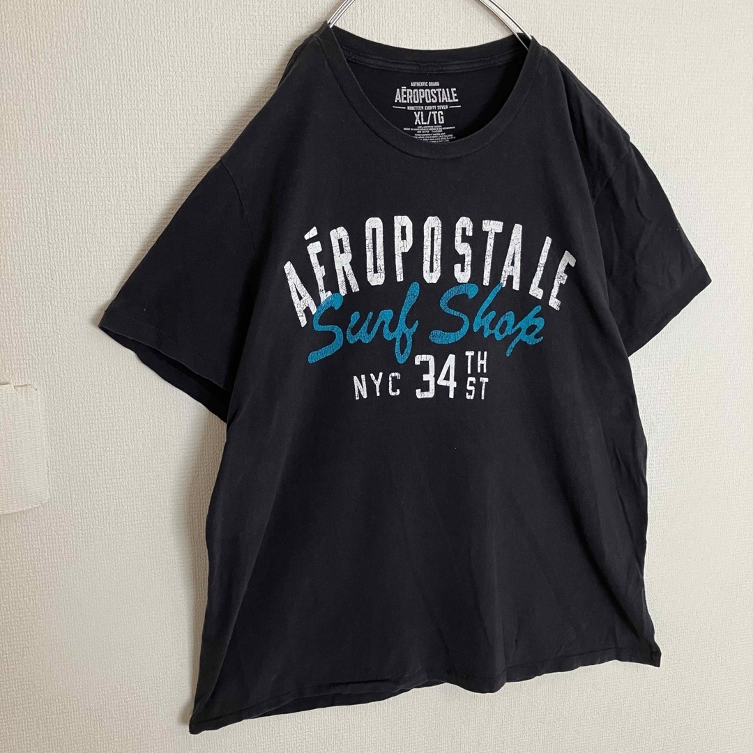 AEROPOSTALE(エアロポステール)のエアロポステールオールドデザインアーチビッグロゴTシャツtシャツ黒オーバーサイズ メンズのトップス(Tシャツ/カットソー(半袖/袖なし))の商品写真
