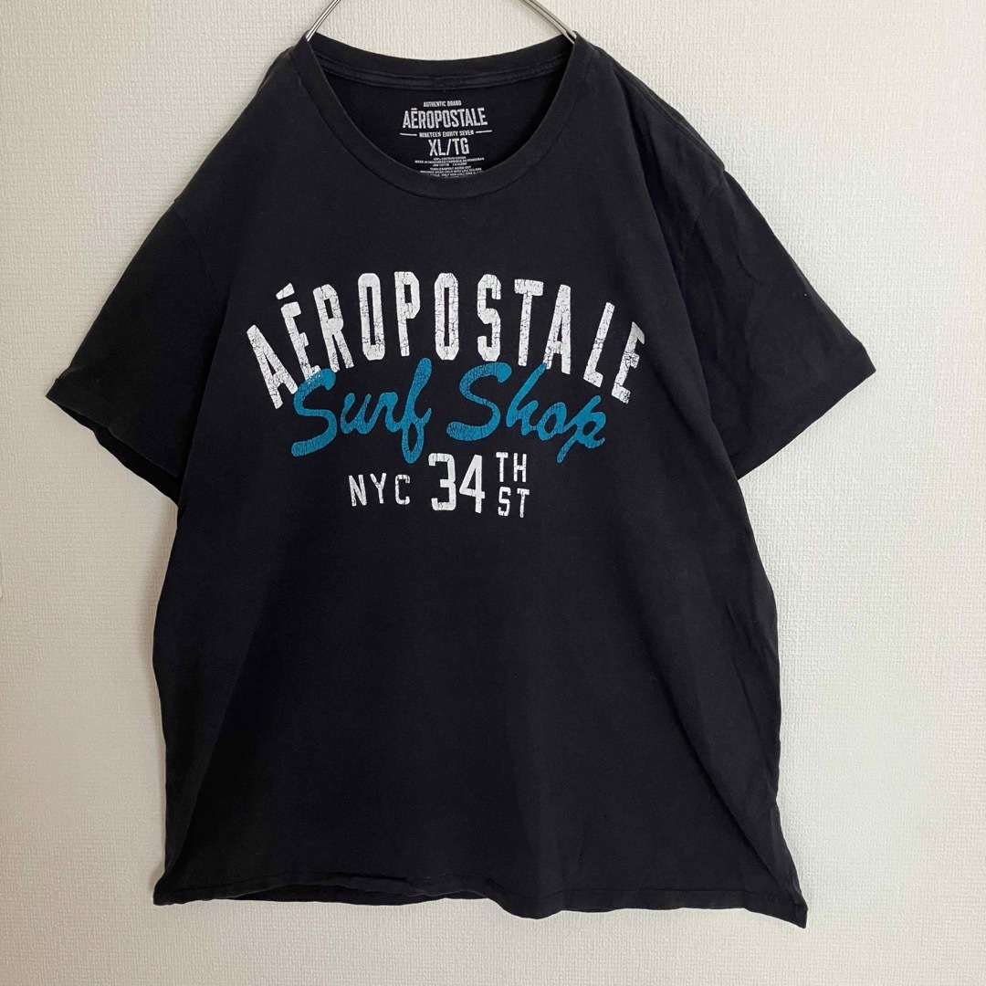 AEROPOSTALE(エアロポステール)のエアロポステールオールドデザインアーチビッグロゴTシャツtシャツ黒オーバーサイズ メンズのトップス(Tシャツ/カットソー(半袖/袖なし))の商品写真