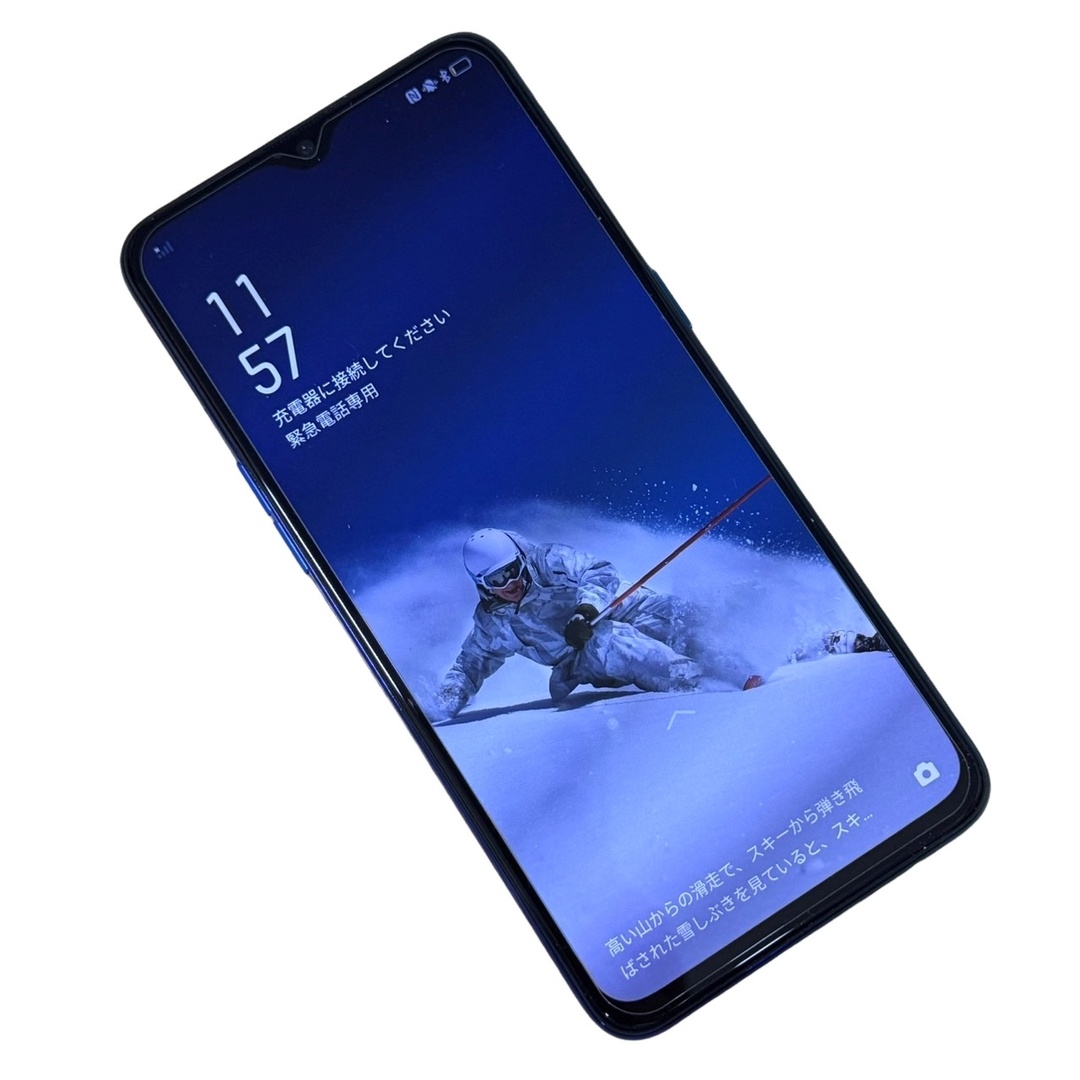 OPPO(オッポ)のOPPO Reno A 国内版SIMフリースマホ CPH1983 64GB ブルー系 動作確認済み 本体のみ 【中古】 12404R19 スマホ/家電/カメラのスマートフォン/携帯電話(スマートフォン本体)の商品写真