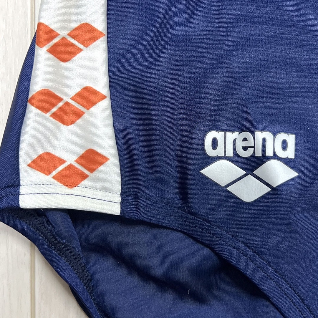 arena(アリーナ)のarena　アリーナ　女性用水着　ネイビー×オレンジ　XBサイズ　新品 レディースの水着/浴衣(水着)の商品写真