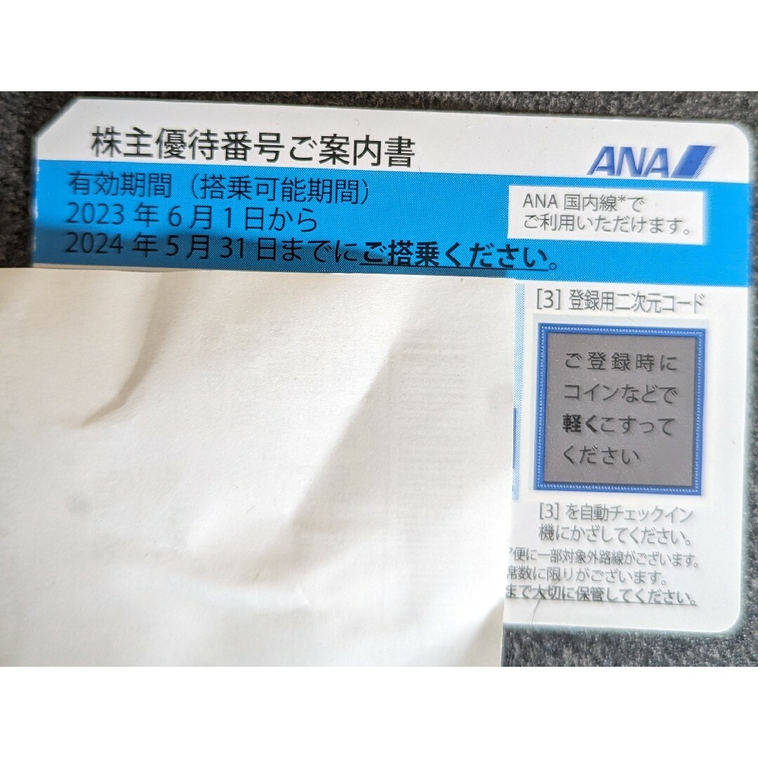 ANA(全日本空輸)(エーエヌエー(ゼンニッポンクウユ))のANA　株主優待券 チケットの乗車券/交通券(航空券)の商品写真