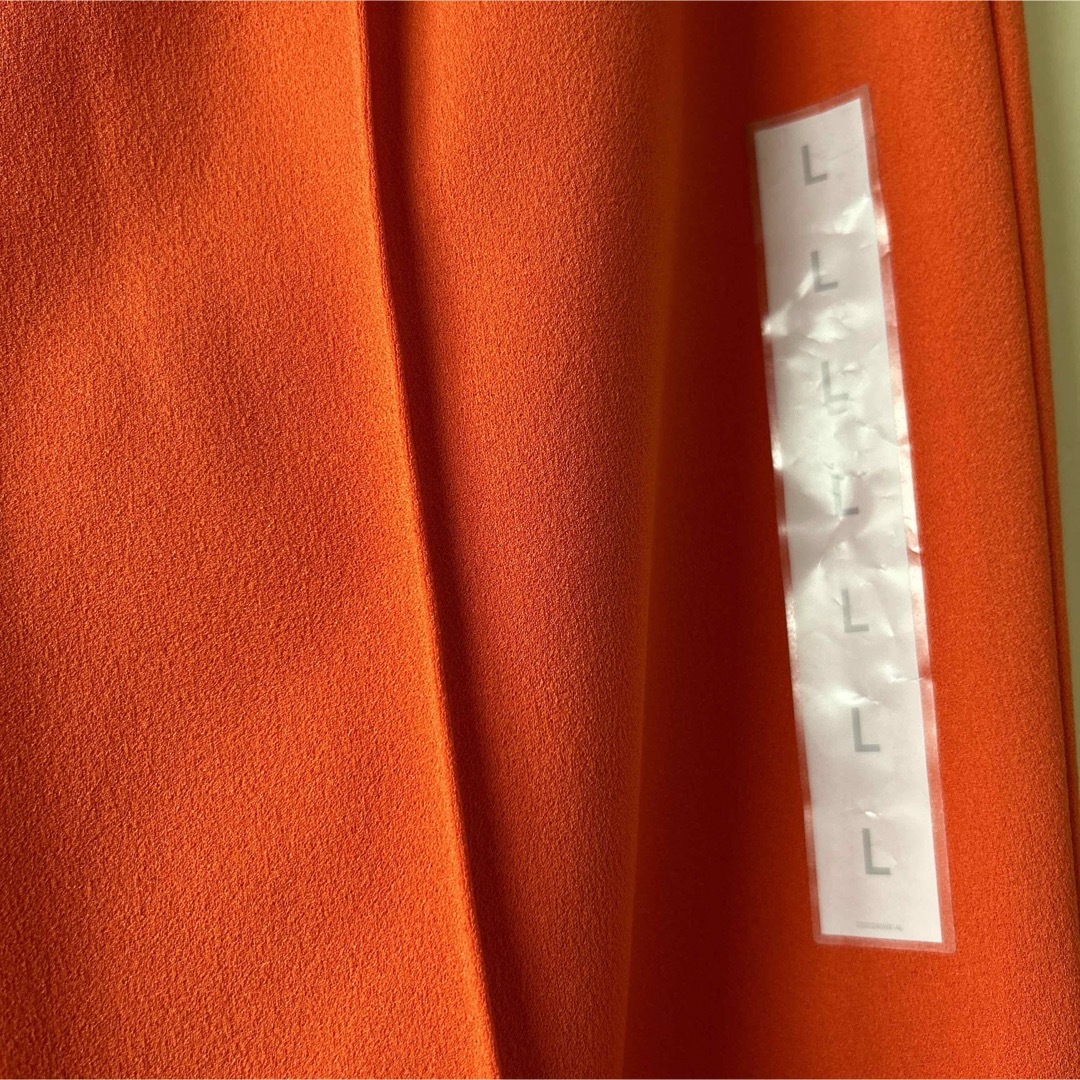 新品未使用　タグ付き　オレンジ　スラックスパンツ　L ゴム入り レディースのパンツ(その他)の商品写真