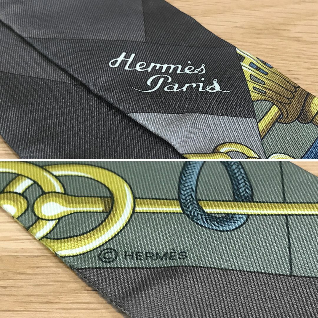 Hermes(エルメス)の超美品 エルメス クリケティス ツイリー ヴェールデグリ アントラシット レディースのファッション小物(バンダナ/スカーフ)の商品写真