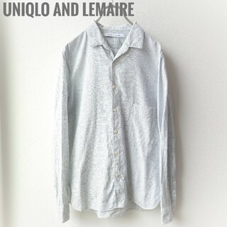 ユニクロ(UNIQLO)のユニクロアンドルメール　オープンカラーシャツ　リネン×コットン　L　チェック柄(シャツ)