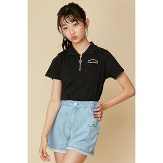 当季新品 JENNI ショート丈ハーフ星リブトップス130cm(Tシャツ/カットソー)