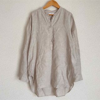 ユニクロ(UNIQLO)の♪ ユニクロLサイズ　リネン100％シャツ　チュニック♪(シャツ/ブラウス(長袖/七分))