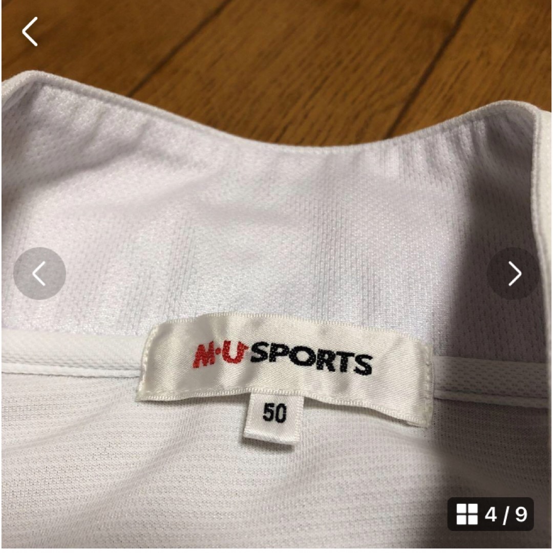 MU  SPORT半袖ハーフジップポロシャツ　50 スポーツ/アウトドアのゴルフ(ウエア)の商品写真