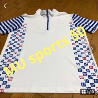 MU  SPORT半袖ハーフジップポロシャツ　50(ウエア)