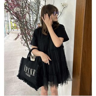 エピヌ(épine)のépine tulle teared onepiece(ミニワンピース)