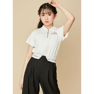 当季新品 JENNI ショート丈ハーフ星リブトップス130cm(Tシャツ/カットソー)