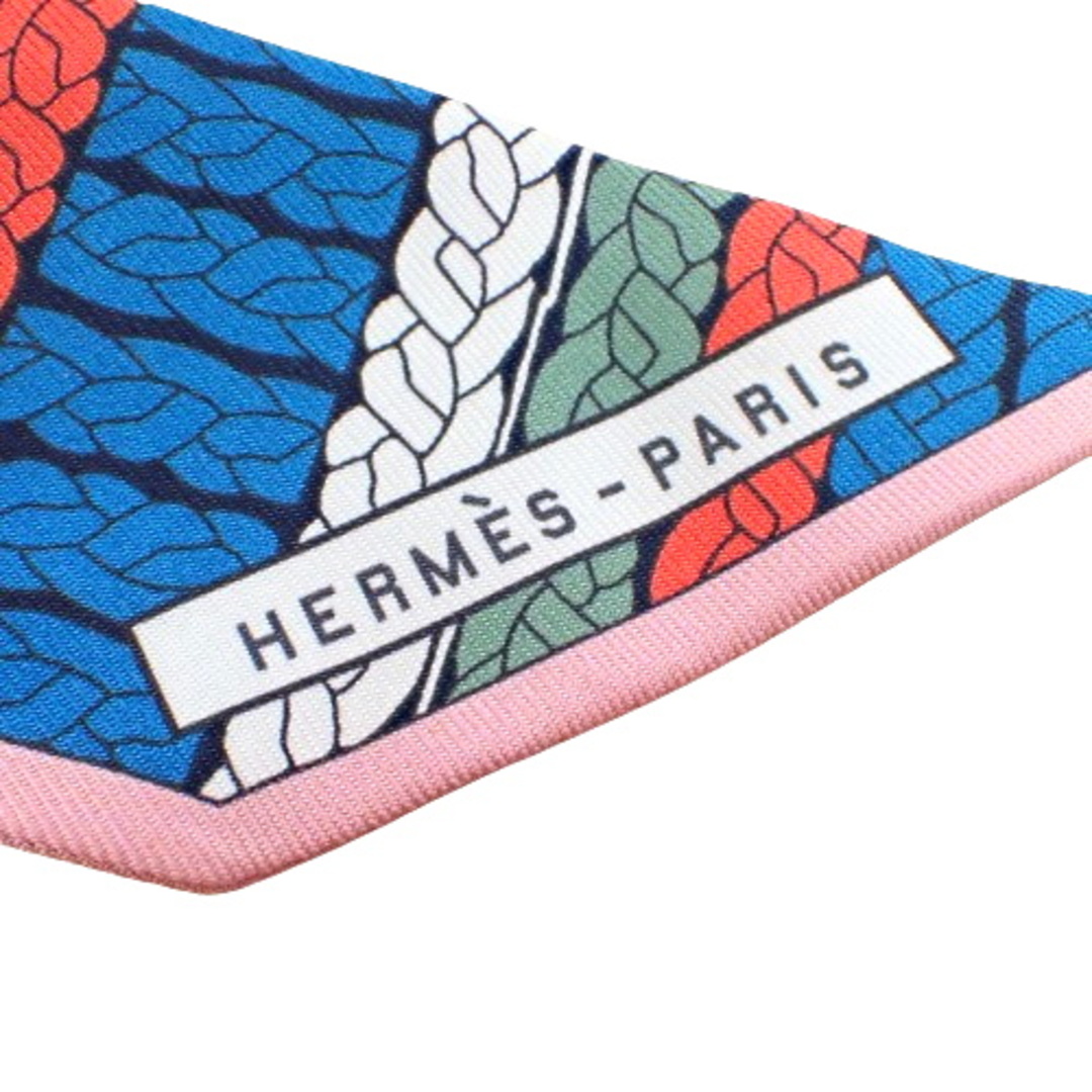 Hermes(エルメス)のHERMES(エルメス) Tresses H トレス H ツイリー ブルー青 マルチカラー シルク その他小物 バッグ小物 ファッション アパレル 縄モチーフ レディース 40802095291【中古】【アラモード】 レディースのファッション小物(バンダナ/スカーフ)の商品写真