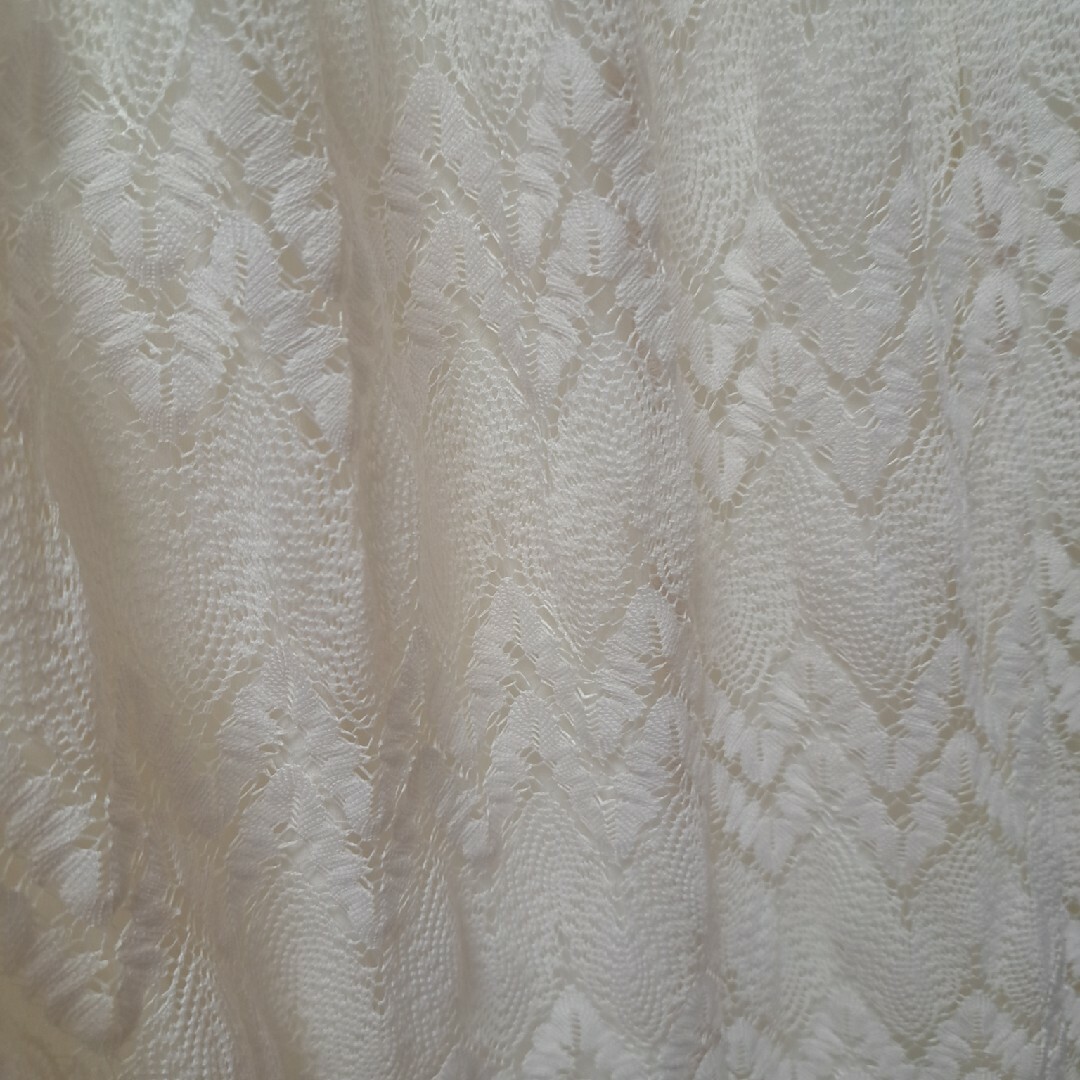 しまむら(シマムラ)の白いレーススカート　美品　Ｍサイズ レディースのスカート(ロングスカート)の商品写真