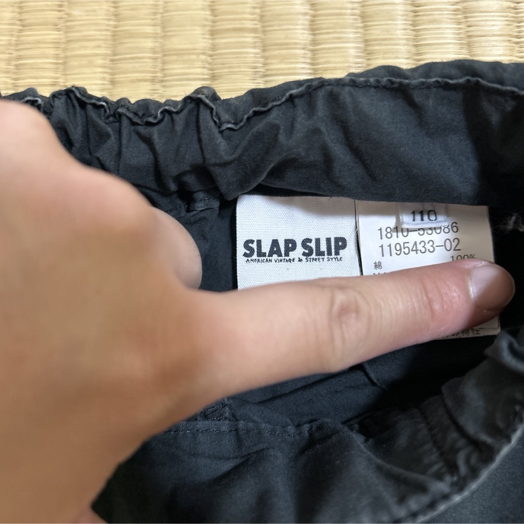 SLAP SLIP(スラップスリップ)の【美品】半ズボン　110cm スラップスリップ　べべ　黒　男の子　パンツ　子供服 キッズ/ベビー/マタニティのキッズ服男の子用(90cm~)(パンツ/スパッツ)の商品写真