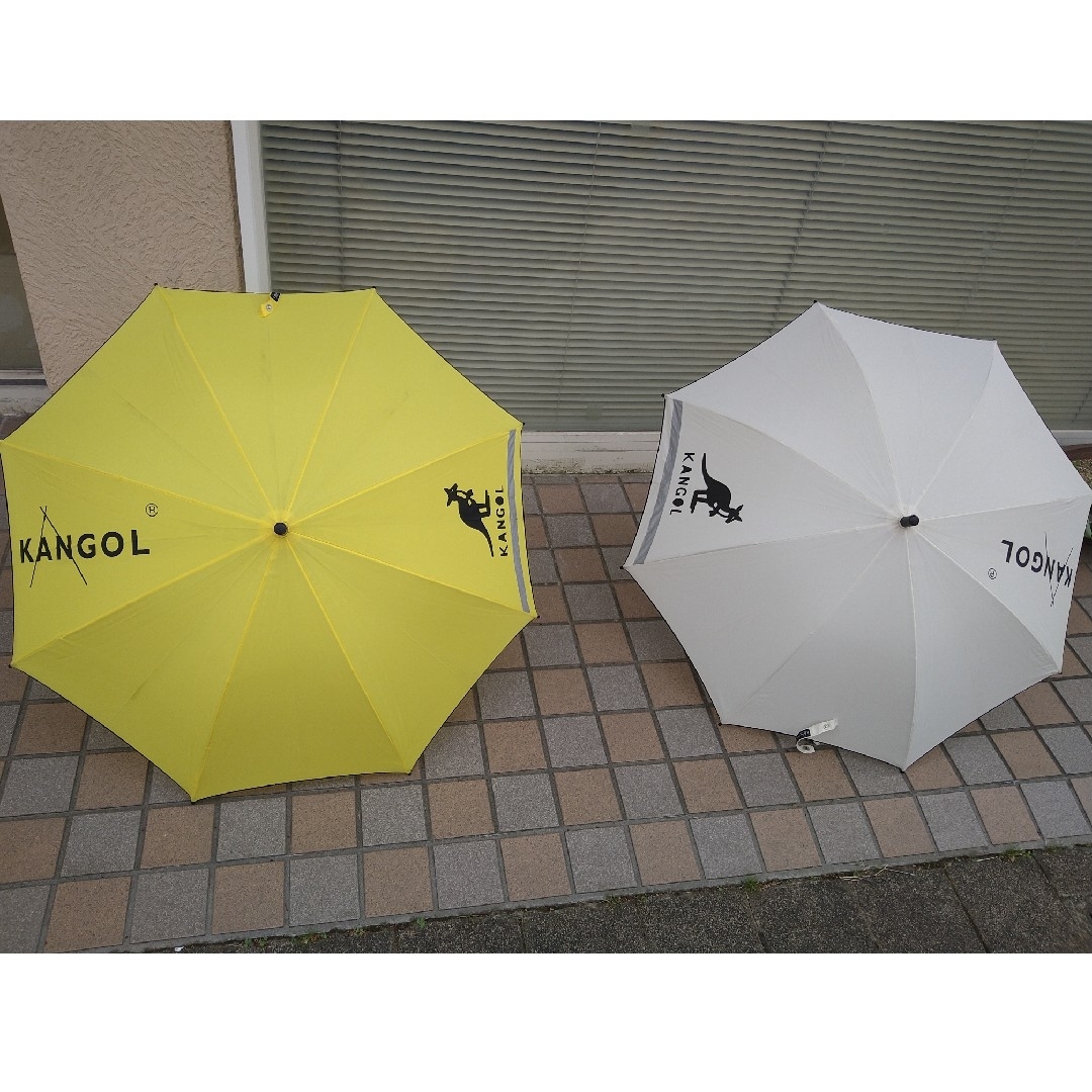 KANGOL(カンゴール)の【未使用2本セット】KANGOL 雨傘  イエロー、ホワイト レディースのファッション小物(傘)の商品写真
