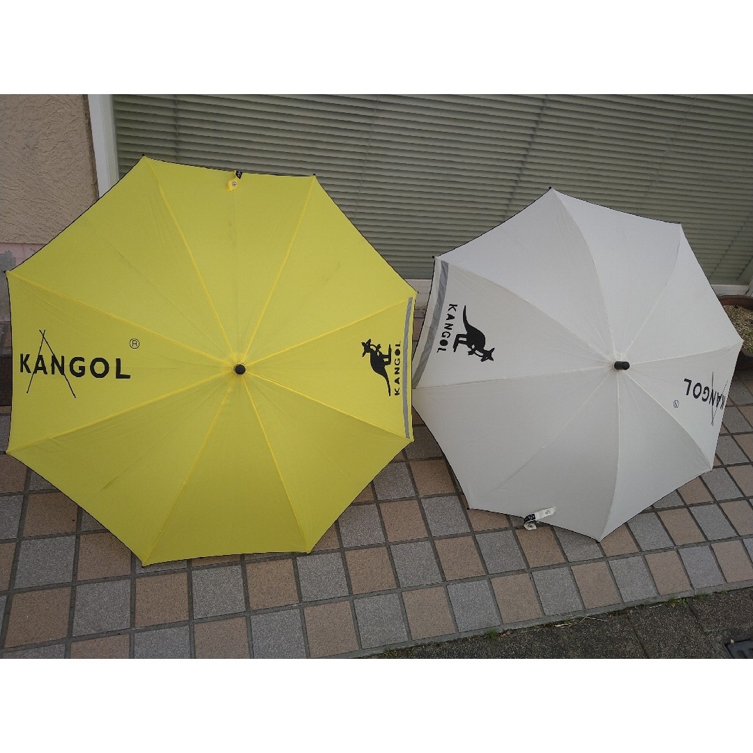 KANGOL(カンゴール)の【未使用2本セット】KANGOL 雨傘  イエロー、ホワイト レディースのファッション小物(傘)の商品写真