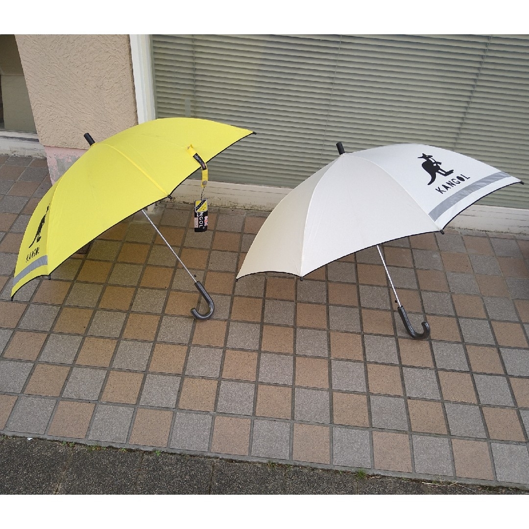 KANGOL(カンゴール)の【未使用2本セット】KANGOL 雨傘  イエロー、ホワイト レディースのファッション小物(傘)の商品写真