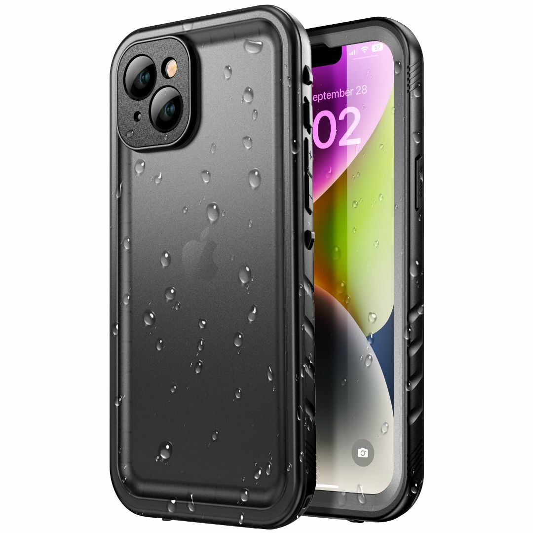 【色: ブラック1】SPORTLINK iPhone 14 Plus 用 防水ケ スマホ/家電/カメラのスマホアクセサリー(その他)の商品写真