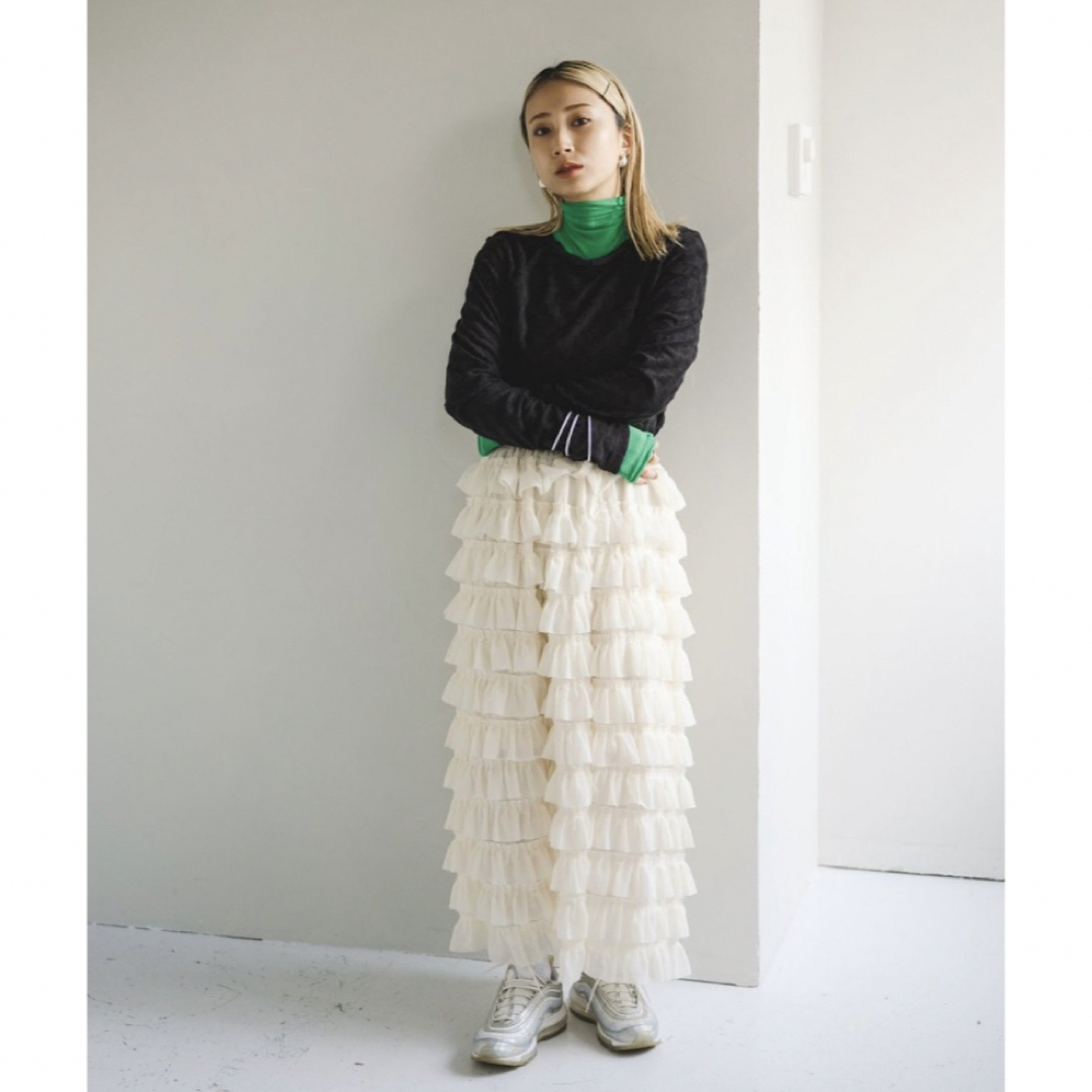 SANSeLF tiered frill skirt フリル　スカート レディースのスカート(ひざ丈スカート)の商品写真