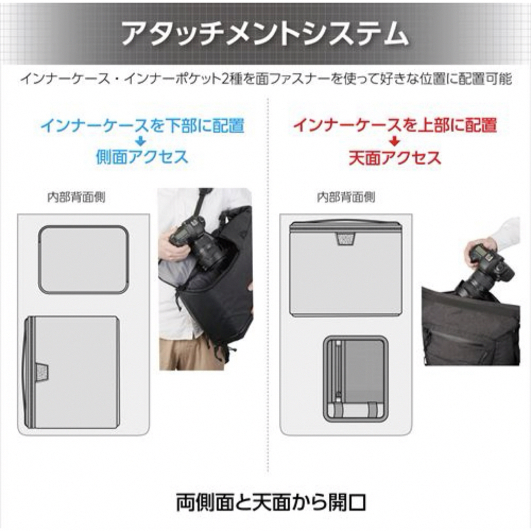 HAKUBA(ハクバ)のLUXXe グリッド ロールトップバックパック M ブラック メンズのバッグ(バッグパック/リュック)の商品写真