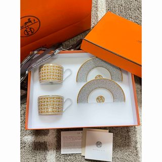 エルメス(Hermes)の✨エルメス✨新品《モザイク24》ティーカップ＆ソーサー　２客セット(グラス/カップ)