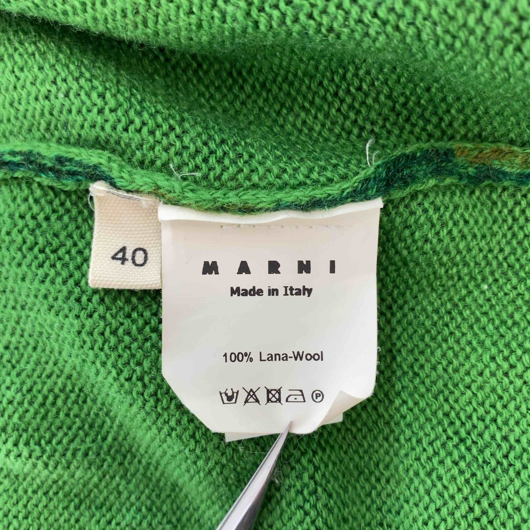 Marni(マルニ)のMARNI マルニ グリーン チェック柄 ハイネック レディース ニット/セーター レディースのトップス(ニット/セーター)の商品写真