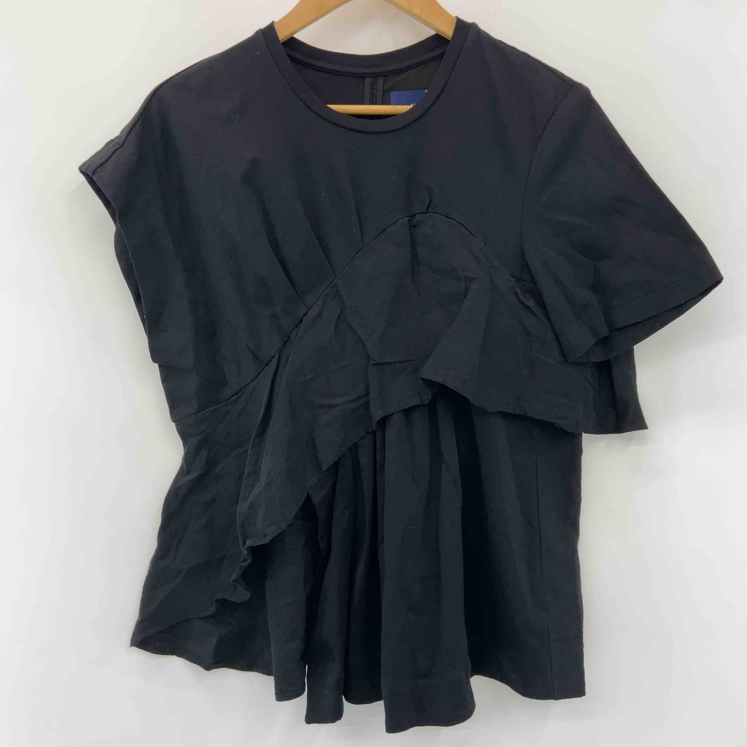 AKIRANAKA(アキラナカ)のAKIRA NAKA アキラナカ レディース Tシャツ カットソー チュニック ブラック 半袖 レディースのトップス(チュニック)の商品写真