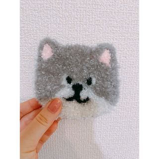 ねこちゃんコースター②  ハンドメイド　パンチニードル　小物置き(雑貨)