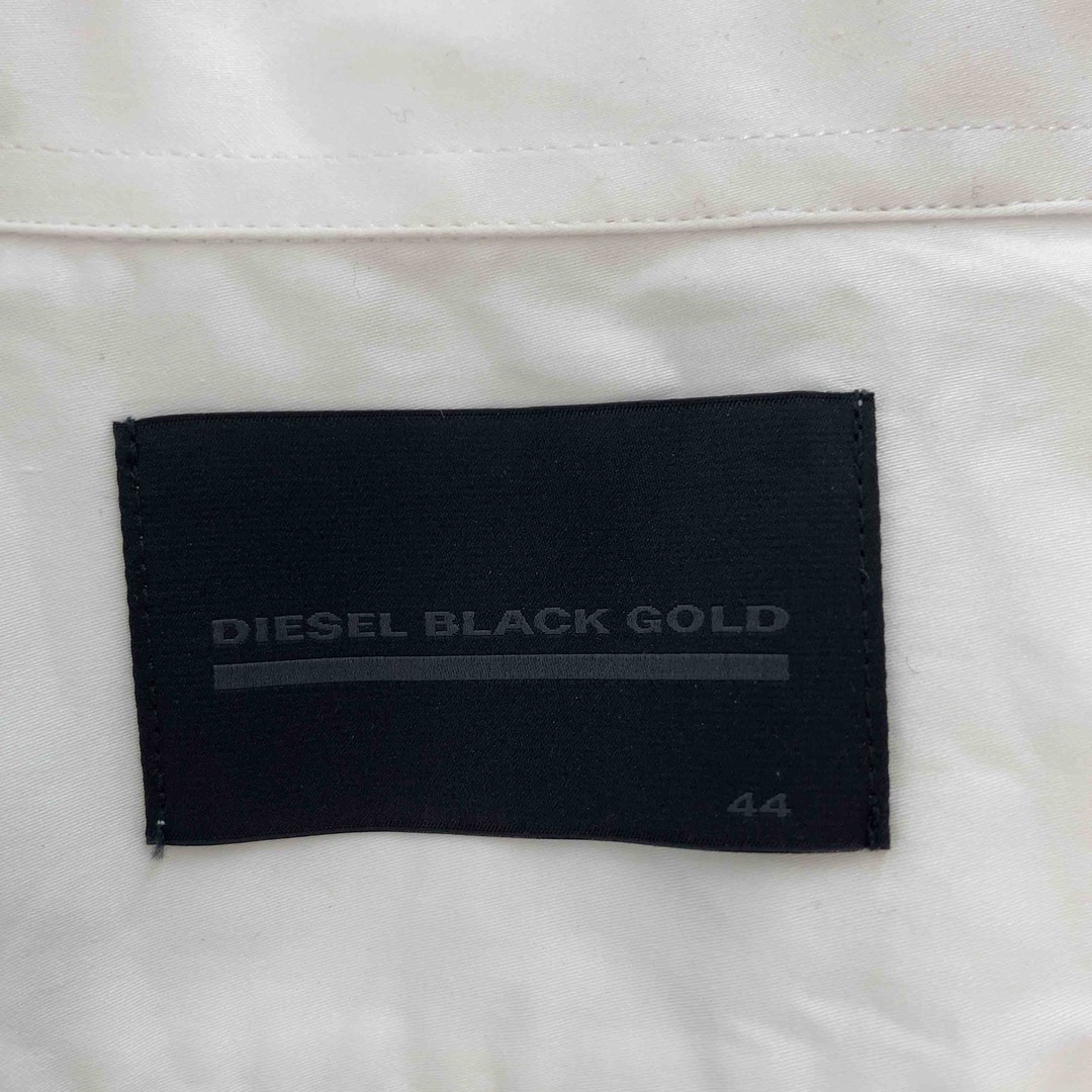 DIESEL BLACK GOLD(ディーゼルブラックゴールド)のDIESEL BLACKGOLD ディーゼルブラックゴールド バイカラー 刺繍ロゴ メンズ 長袖シャツ メンズのトップス(シャツ)の商品写真
