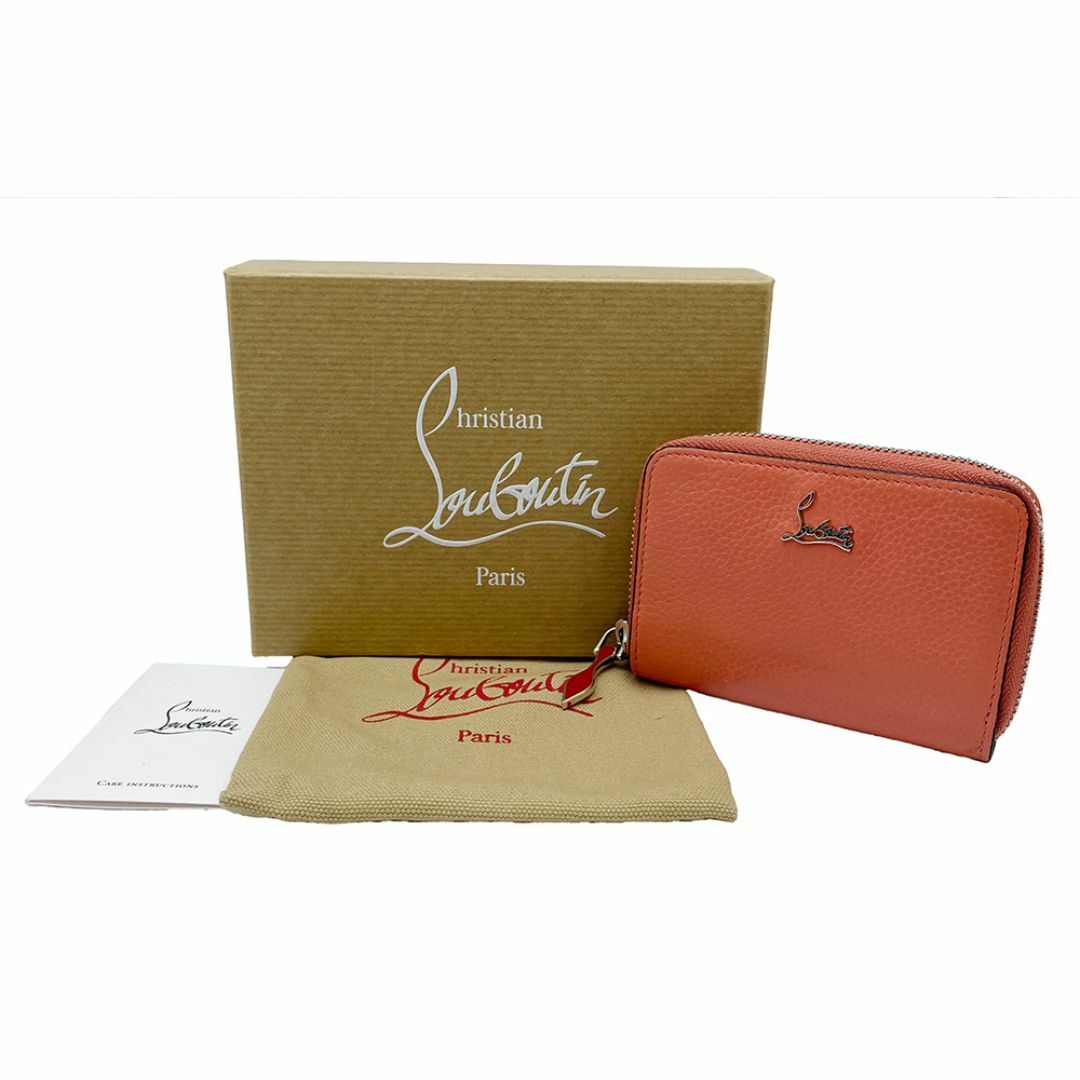 Christian Louboutin(クリスチャンルブタン)のChristian Louboutin　クリスチャンルブタン　パネトーネ　コインケース　カードケース　レザー　ピンク　赤　レッド　レディース　メンズ　箱 レディースのファッション小物(財布)の商品写真