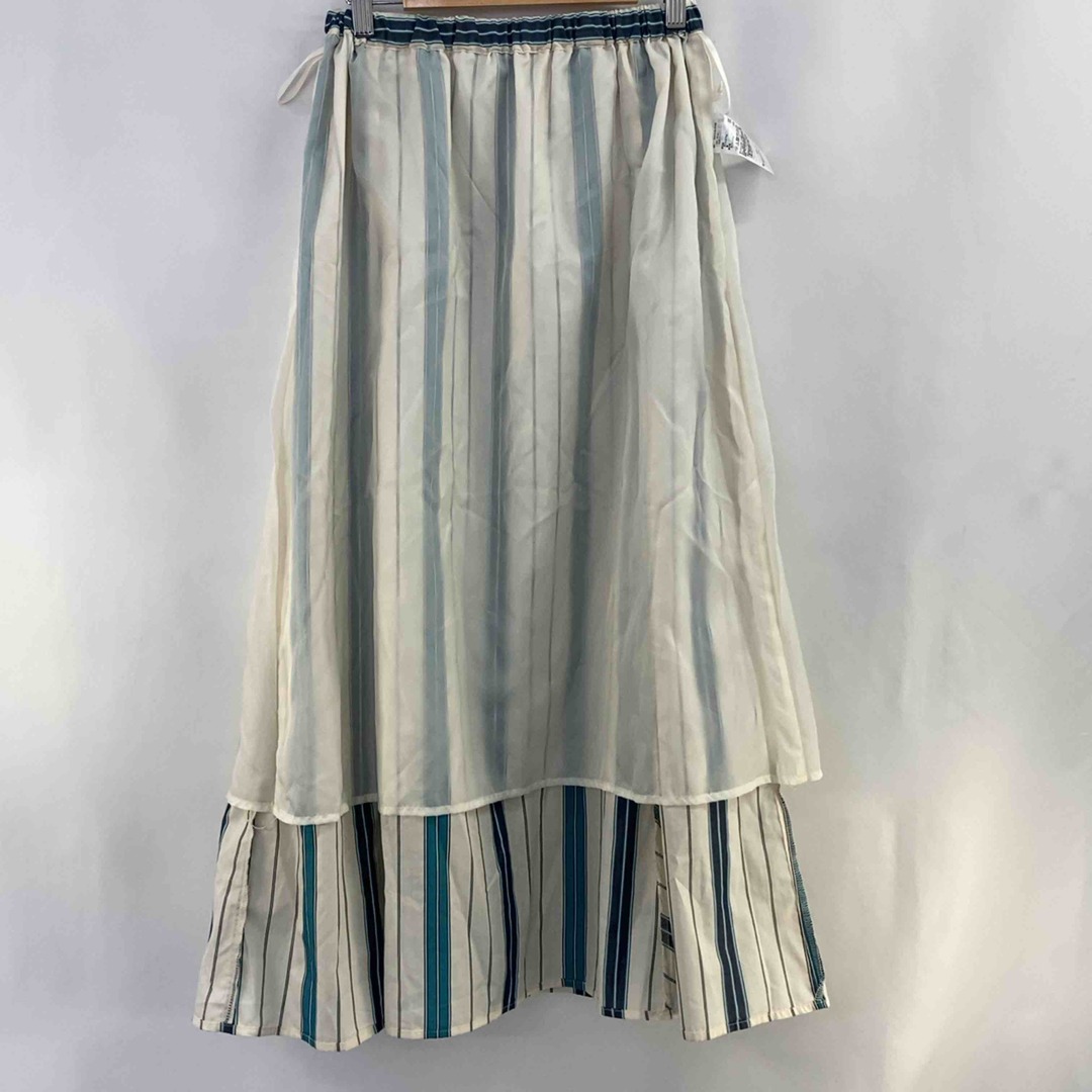 chocol raffine robe(ショコラフィネローブ)のchocol raffine robe ショコラフィネローブ レディース ロングスカート 白緑 tk レディースのスカート(ロングスカート)の商品写真
