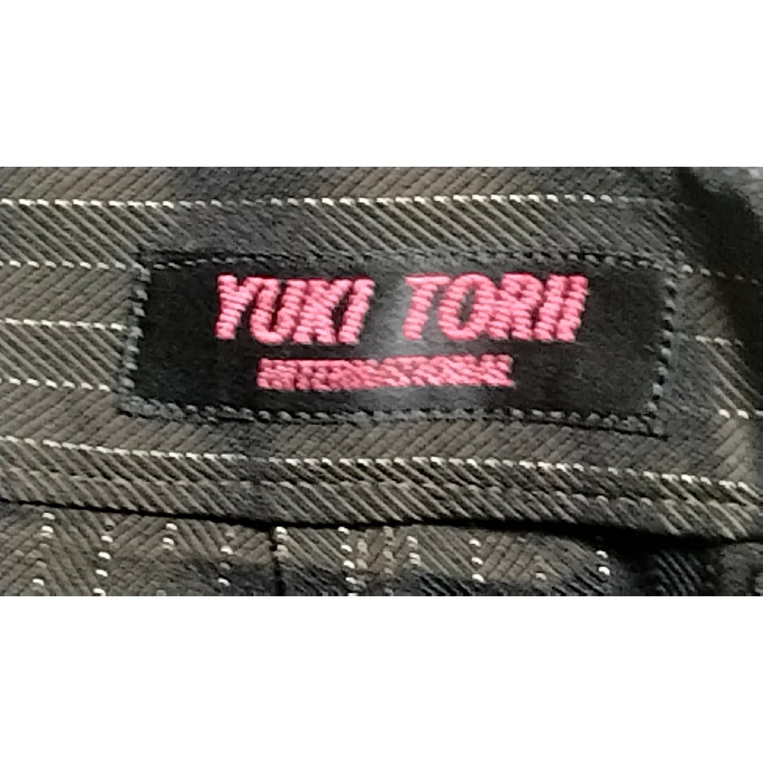 YUKI TORII INTERNATIONAL(ユキトリイインターナショナル)の美品♥YUKI TORII♥ロングスカート♥ストライプ♥ストレッチ♥茶♥裾レース レディースのスカート(ロングスカート)の商品写真