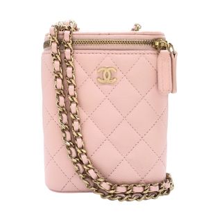 シャネル(CHANEL)の　シャネル CHANEL スモールバニティケース AP2195 ピンク/GD金具 キャビアスキン レディース ショルダーバッグ(ショルダーバッグ)