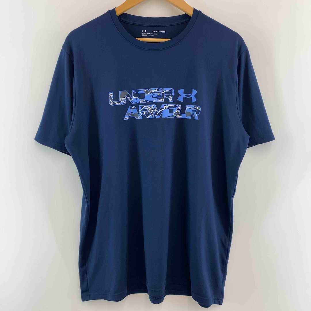 UNDER ARMOUR(アンダーアーマー)のUNDER ARMOUR アンダーアーマー ネイビー プリントロゴ メンズ Tシャツ（半袖） メンズのトップス(Tシャツ/カットソー(半袖/袖なし))の商品写真