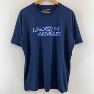 UNDER ARMOUR - UNDER ARMOUR アンダーアーマー ネイビー プリントロゴ メンズ Tシャツ（半袖）