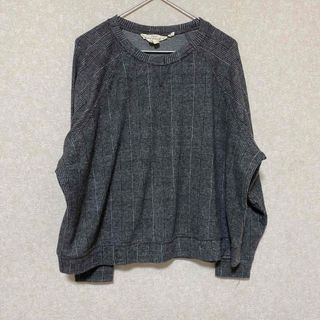 エイチアンドエム(H&M)のチェック薄手ニット(ニット/セーター)