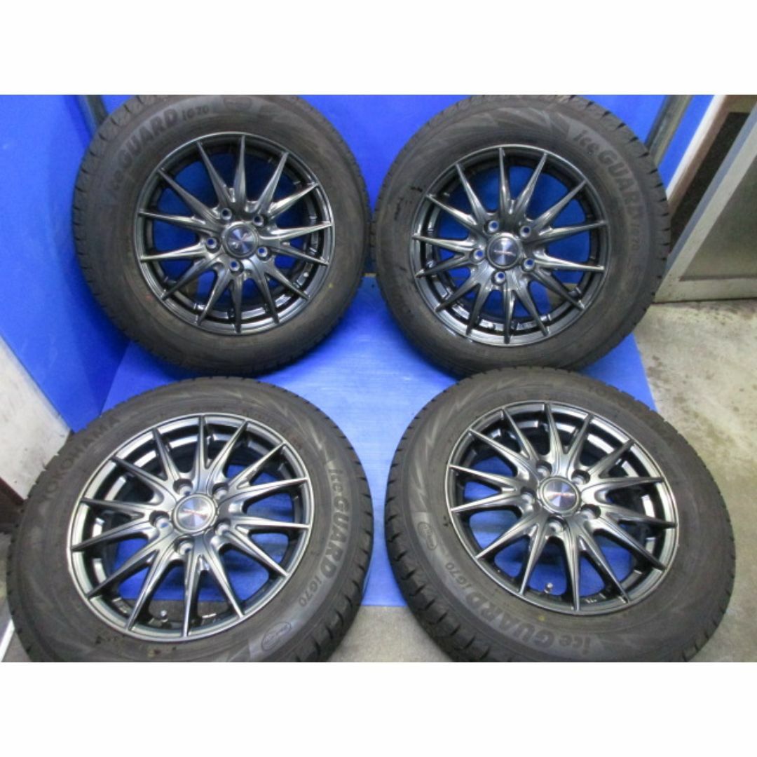 ユ）ヴェルヴァ15　5/114+スタッドレス　185/65R15　フリード　 自動車/バイクの自動車(タイヤ・ホイールセット)の商品写真