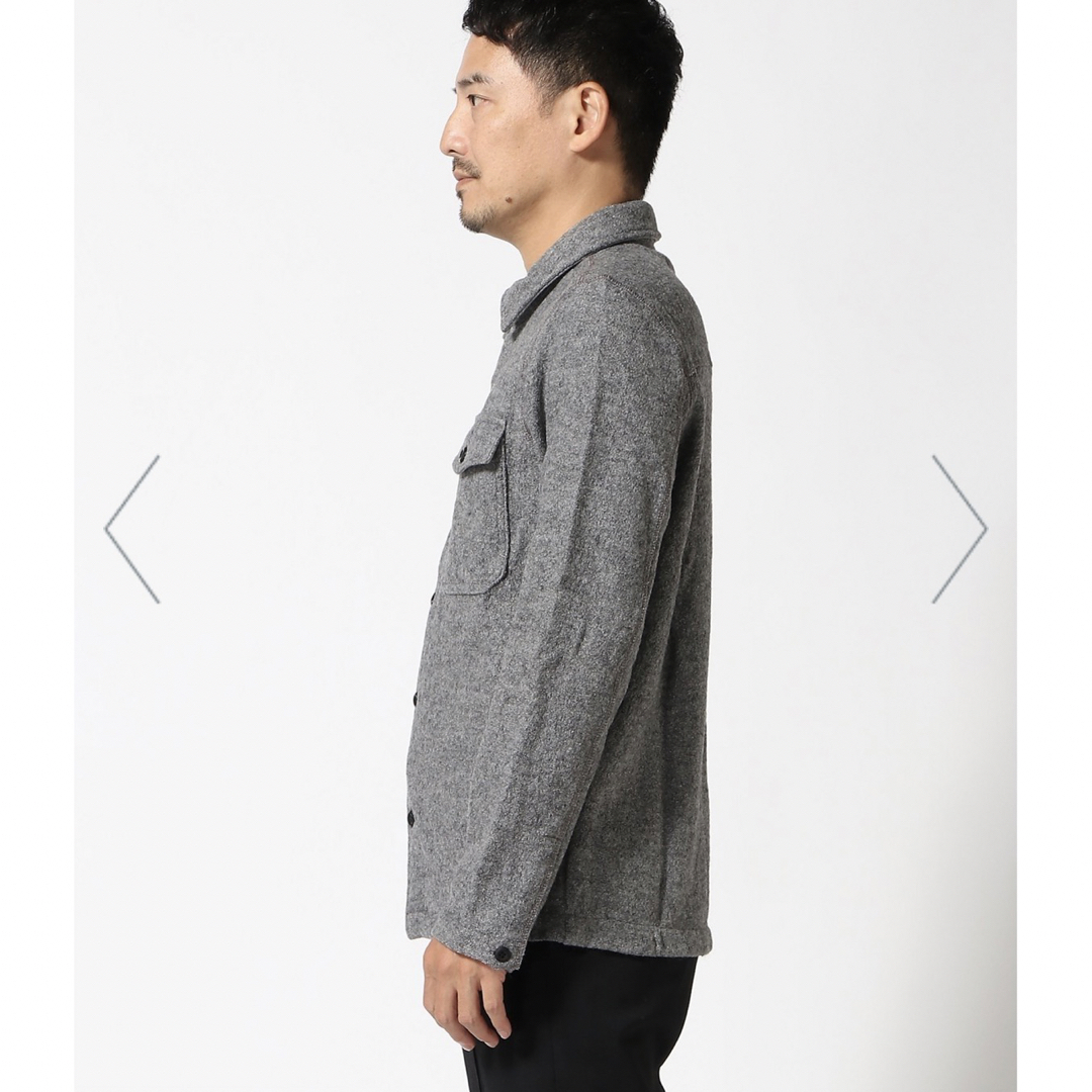 Banana Republic(バナナリパブリック)の新品　バナナリパブリック  ブークレ シャツジャケット　グレー　L メンズのトップス(シャツ)の商品写真