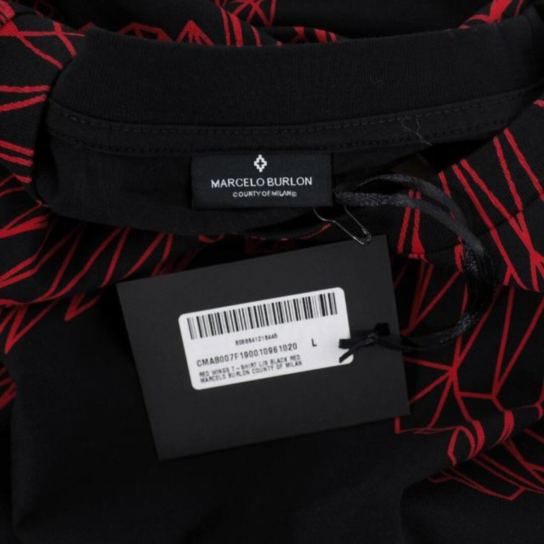 MARCELO BURLON(マルセロブロン)のマルセロバーロン RED WINGS Tシャツ カットソー 長袖 L 黒 メンズ メンズのトップス(Tシャツ/カットソー(七分/長袖))の商品写真