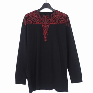 マルセロブロン(MARCELO BURLON)のマルセロバーロン RED WINGS Tシャツ カットソー 長袖 L 黒 メンズ(Tシャツ/カットソー(七分/長袖))