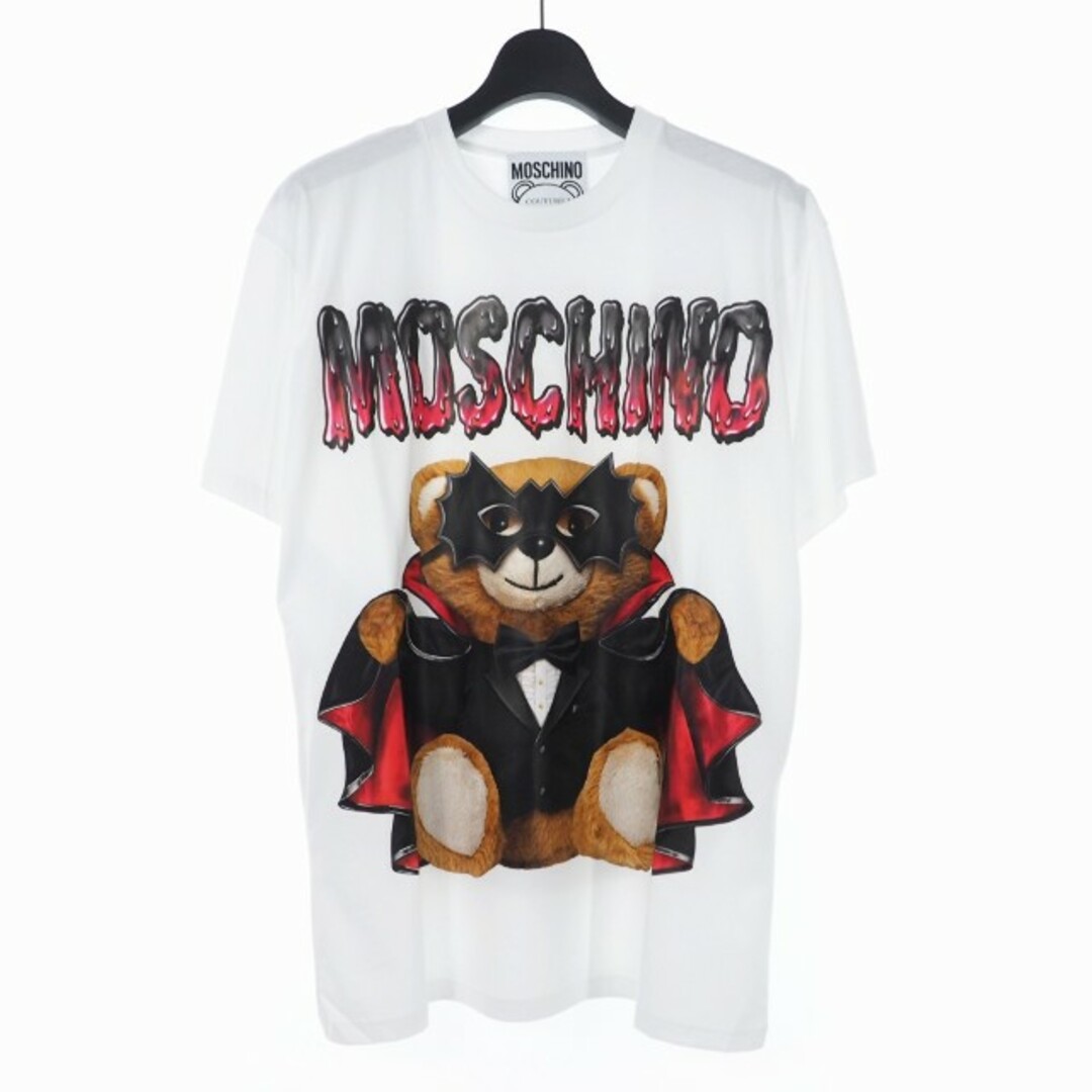MOSCHINO(モスキーノ)のモスキーノ 20SS バッド テディベア プリント Tシャツ カットソー L 白 レディースのトップス(Tシャツ(半袖/袖なし))の商品写真